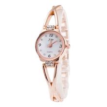 Relógio feminino imperdível, relógio de pulso elegante quartz prateado com pulseira de aço 2024 - compre barato