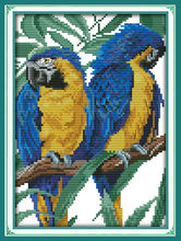 Blue-headed Parrot Printed on Canvas DMC Counted Chinese Cross Stitch Kits printed Cross-stitch set Embroidery Needlework 2024 - buy cheap