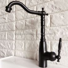 Black Oil Rubbed Brass Deck Mount Bathroom Kitchen Vanity Sink Faucet Single Handle Kitchen Hot Cold Water Taps Bnf371 2024 - buy cheap