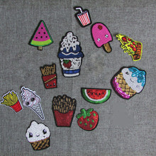 Fashion fruit patch hot melt adhesive applique embroidery DIY clothing accessory patches stripes Craft supplies C412-C2041 2024 - buy cheap