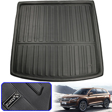 For Skoda Kodiaq 5 & 7 Seater Tailored Rear Trunk Boot Liner Cargo Mat Luggage Tray Floor Carpet Mud Protector 2017 2018 2019 2024 - buy cheap