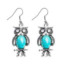 QCOOLJLY Charming Crystal Tibetan Earring Owl Drop Dangle Earrings Christmas Gift for Women Jewelry Big discount jewelry 2024 - купить недорого