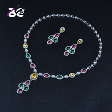 Conjunto de joias femininas aaa + cz 8, bijuterias para casamento, conjunto com 8 peças 2024 - compre barato