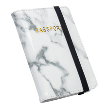 Advanced white marble pattern complex PU Leather Passport Cover with bandage Passport holder Travel Wallet Credit Card Holder 2024 - buy cheap