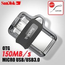 Sandisk 128GB SDDD3 Extreme USB3.0 Dual OTG USB Flash Drive High Speed 150MB/S PenDrive 32GB 16GB Pen Drive 64GB Memory Stick 2024 - buy cheap