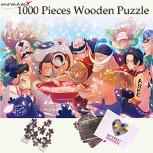 MOMEMO White Beard Pirater Party Wooden Puzzle 1000 Pieces Anime One Piece Jigsaw Puzzles Toys Adults Children Teenagers Gifts 2024 - buy cheap