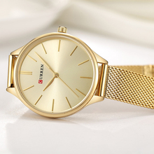 CURREN-reloj de oro rosa para mujer, relojes de cuarzo, de pulsera, de lujo, 9024 2024 - compra barato