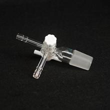 Adaptador de vidrio tipo T de junta 24/29, llave de paso de PTFE de tres vías, 125mm de longitud, loza de laboratorio 2023 - compra barato