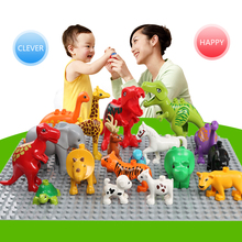 25PCS Animal Zoo Big Building Blocks toys Classic Accessories Set Education Blocks Toy For Children Baby Toys Birthday Gift 2024 - buy cheap