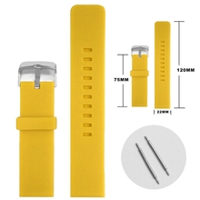 22mm Silicone Jelly Rubber Yellow Color  Men Lady Watch Band Straps WB1081C22JB 2024 - buy cheap