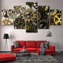 Modern Canvas Painting Frame HD Printed Wall Art Pictures 5 Pieces Abstract Metal Gear Part Poster Living Room Home Decoration 2024 - buy cheap