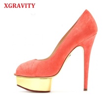 XGRAVITY 2020 Summer Open Toe Shoes Ladies Elegant Sexy High Heel Pumps Women High Heels Sandals Female Platform Footwear A007 2024 - buy cheap