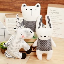 New Unicorn Bear Rabbit Pillow Cushion Toys, Cotton Animal Plush Toys, Children's Toys, Baby Room Decoration, Home Decor 2024 - buy cheap