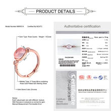 MoBuy 925 Sterling Silver Jewelry Set Pink Oval Natural Gemstone Rose Quartz Rose Gold Plated Fine Jewelry For Women V021ENR 2024 - buy cheap