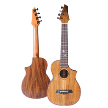 Профессиональный тенор-укулеле, 26 дюймов, полностью из массива дерева акации, укулеле KOA, 4 струны, акустическая гитара с небольшим углом наклона 2024 - купить недорого