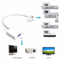Переходник мыши над изображением для увеличения нового Mini DisplayPort к гнезду VGA адаптер ТВ AV кабель для Apple Macbook Air pro 10 шт./лот 2024 - купить недорого
