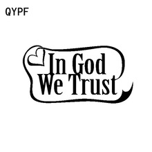QYPF 15.6cm*8.2cm Christian Religious Car Sticker Decal In God We Trust Vinyl Car-styling Decal C15-1709 2024 - buy cheap