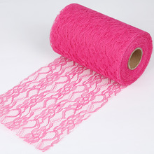 22M 15cm Fuchsia Lace Roll Spool DIY Netting Lace Fabric for Tutu Skirt Table Runner Chair Sash Bow Wedding Decoration 2024 - buy cheap