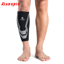 Kuangmi 1 pçs shin guard apoio de bezerro compressão futebol correndo manga perna dos homens feminino futebol basquete legwarmers alívio da dor 2024 - compre barato