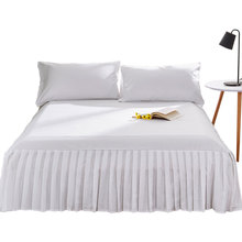 Однотонная простыня для кровати, покрывало для спальни, домашний текстиль, юбка Cubrecama, однослойная кровать для королевы 2024 - купить недорого