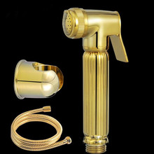 Kit de chuveiro dourado para bidê, banheiro, conjunto de chuveiro em bronze + 1.5 mangueira de chuveiro + suporte de chuveiro de bronze 2024 - compre barato
