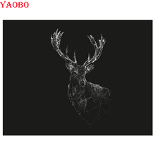 Diamond Embroidery Sale Abstract Deer 5D Diamond Painting Full Square Drill Cross Stitch Diamond Mosaic Black And White Pictures 2024 - buy cheap