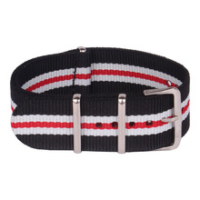 Nato New  Nylon Watch 22 mm MultiColor Black White Red Army Military fabric Woven watchbands Strap Band Buckle belt 22mm 2024 - buy cheap