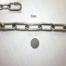 Wholesale ordinary 304 stainless steel 6MM diameter long link chain lifting use stainless steel chain 2024 - buy cheap