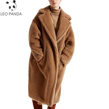 Casaco de lã real, de qualidade superior, novo, casual, inverno, super quente, 2019 lã, roupa externa, casaco de urso de pelúcia grande, 100% 2024 - compre barato