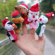 Títere de dedo de Navidad para niños, muñeco de nieve, pingüino, cuento, juguete educativo, títere de mano para Navidad, 5 uds. 2024 - compra barato