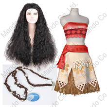 Movie Moana Cosplay Costume Halloween Outfit Sexy Moana Polynesia Princess Adult Women And Kid Party Dress Necklace Wig 3pcs Buy Cheap In An Online Store With Delivery Price Comparison