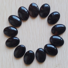 Wholesale 30pcs/lot  fashion good quality black Onyx Oval CAB CABOCHON stone beads 25x18mm for DIY jewelry Accessories making 2024 - buy cheap