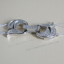 925 silver quality double row pearl necklace clasp diamond zircon 2 bracelet necklace clasp 2024 - buy cheap
