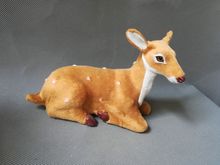 Modelo de simulación nueva de ciervo amarillo, juguete de plástico y piel de ciervo sica juguete para regalo, decoración de alrededor de 18x12cm 2024 - compra barato