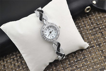Jw relógio de pulso feminino luxuoso com cristais, relógio casual de quartzo com pulseira na moda de 2018 2024 - compre barato