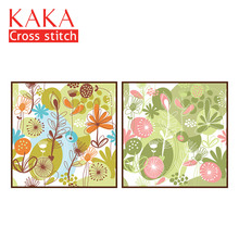 Kits de ponto cruz, conjuntos de bordado bordado com padrão impresso, 11ct-canvas para pintura de decoração de casa, flores completas nckf066 2024 - compre barato