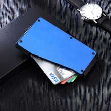 2019 nuevo RFID titular de la tarjeta de crédito de aleación de aluminio de la caja de tarjeta de Antimagnetic de tarjeta de Metal cartera Anti-estática Banco conjunto de tarjeta 2024 - compra barato