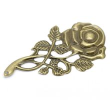 DoreenBeads Retail 30 Antique Bronze Filigree Rose Flower Pendants Embellishment Findings 7.7x4.2cm(3"x1-5/8") 2024 - buy cheap