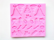 Free Shipping  Dress & Rings Shaped Silicone Mold Cake Decoration Fondant Cake 3D Food Grade Silicone Mould  034 2024 - buy cheap