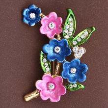 Brand New Hot Cute Painting Plum Flower Women Brooch Pin Fashion Jewelry All-match Wholesale Clothing Accessories 2024 - buy cheap