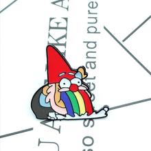 XEDZ-pin de metal esmaltado con dibujos animados de Papá Noel, boca, saliva, arcoíris, creativo, ojos grandes, solapa, suéter, insignia, joyería, gran oferta 2024 - compra barato