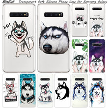 Hot husky puppy dog Soft Silicone Case For Samsung Galaxy S10 S9 S8 Plus S7 Edge A6 A8 Plus A7 A9 2018 A5 2017 Fashion Cover 2024 - buy cheap