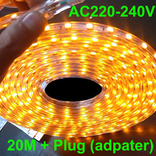 led rope light 20m led strip light 220v AC220V 230V 240VSMD 5050smd +Power plug,warm white/Cool white,60leds/m waterproof 2024 - buy cheap