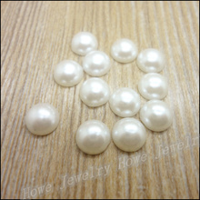 Free shipping 2000pcs/lot 8 mm Ivory color half round flatback ABS imitation pearls For DIY Decoration 2024 - buy cheap