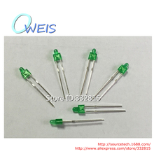 Free shipping!  1000PCS F2MM F2 2MM DIP LED GREEN (green lamp)  light emitting diode short legs LAMP PLIGHT BEADS 2024 - buy cheap