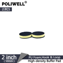 POLIWELL 2PCS 2 ''Interface de Proteção Da Superfície Da Espuma do PLUTÔNIO Pad para 50 mm Hook & Loop Backer Almofadas de Polimento ferramentas de polimento Acessórios 2024 - compre barato