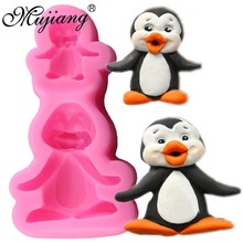 Mujiang Penguin Silicone Mold For Christmas Fondant Cake Decorating Tools Sugar Paste Animals Chocolate Candy Clay Moulds 2024 - buy cheap