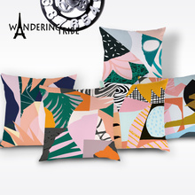 Fundas de almohada de flamenco Tropical, coloridas, Vintage, decorativas, abstractas, para decoración del hogar, sofá, Kissen 2024 - compra barato