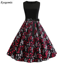 Summer Dresses Womens 2020 Casual Floral Retro Vintage 1950s 60s Robe Rockabilly Swing Pinup Vestidos Valentines Day Party Dress 2024 - buy cheap