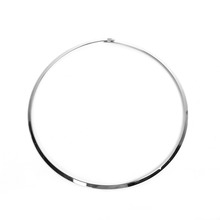 DoreenBeads 304 Stainless Steel Wire Collar Neck Round Circle Torque Necklace Dull Silver Color 45.5cm(17 7/8") long, 1 Piece 2024 - купить недорого